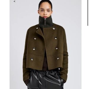 Proenza Schouler white label Courtney in Double Face Wool Cropped Trendy Coat 6